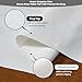 Home Bargains Plus Quilted Heavy Duty Table Pad Protector with Flannel Backing, Cut to Fit, Heat Resistant, Wipe Clean, Protects Table from Spills and Scratches, White, 70” Round Rectangle