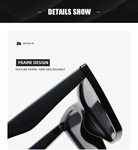 XINXIN Cat Eye Street Shot Square Sunglasses for Men and Women, Outdoor Holiday Glasses (Color : B, Size : Medium)4