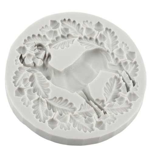YANQINMS Christmas Deer Silicone Mold Holly Leaves Fondant Molds Pinecone Chocolate Molds For Sugar Cake Decorating Cupcake Topper Gum Paste Candy Polymer Clay by YANQINMS - Image 4