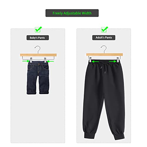 Nature Smile 8542010041 Solid Lotus Wood Deluxe Wooden Pants Hangers Bottom Hanger Jeans Hanger Skirt Hanger thumb #5