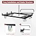 GarveeTech Drywall Cart Steel Panel Truck, Heavy Duty Flatbed Dolly Carts with Wheels, Table Trolley with 1500 Lbs Capacity, Utility Tool Wagon for Handling Wall Panel, Folding Table, Lumber, Mattress