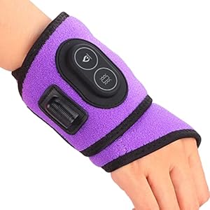 Hand Wrist Heated Brace, Wrist Heated Brace, 3 Gears Temperature 6 Gears Massage Hand Warmer Electric Heated Wrist Wrap Joints Support Hand Brace for Arthritis