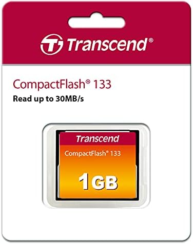 Transcend 1GB CompactFlash CF Memory Card, Up to 50MB/s, MLC, DSLR Camera
