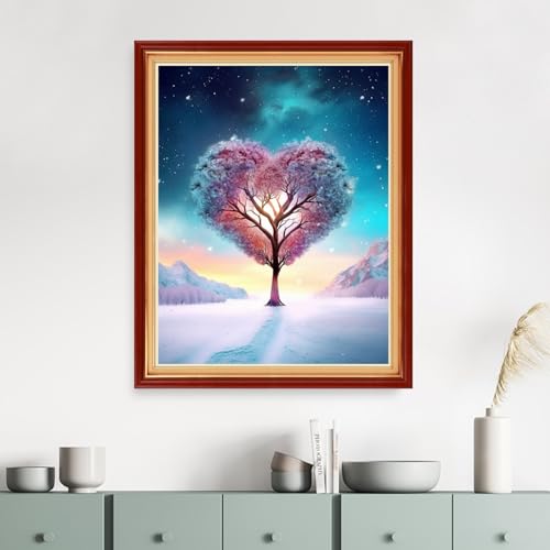 Image of Dimensean Stamped Cross Stitch Kits Full Range of Embroidery Patterns Starter Kits for Beginners Adult DIY Cross Stitches Needlepoint Kits 11CT-The Giving Tree 16x20 inch