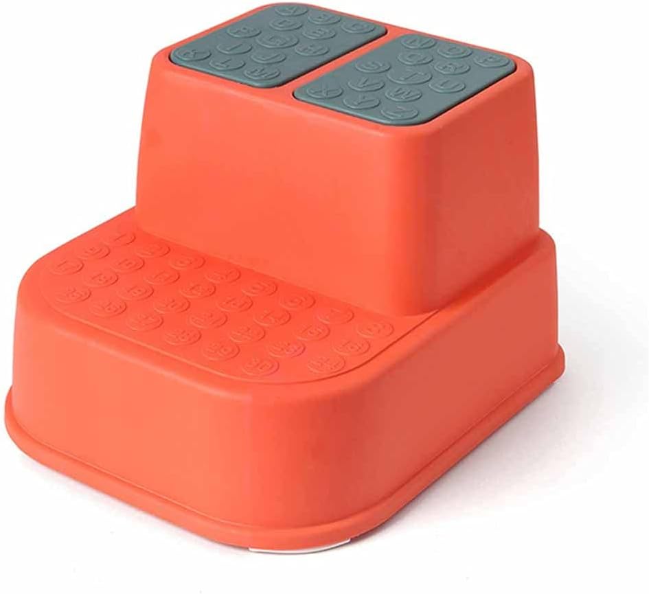 Multi-Function Step Stool Anti-Slip Thicken Footstool Single/Double Layers Stool(Gray)