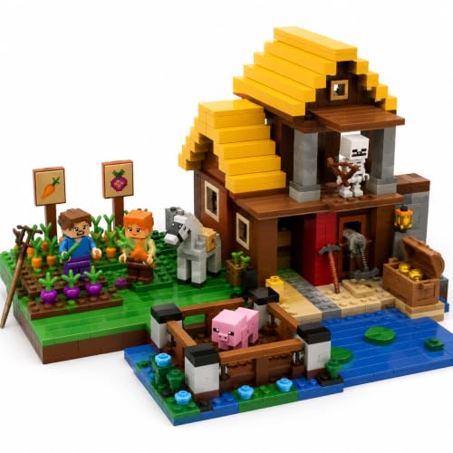 Image of Yashoni Building Blocks Toy Set for Kids | DIY STEM Construction Bricks with Mini Figures, Creative Models & Educational Play Set| Blocks Game (549, The Cottage)