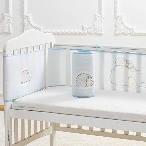 Redsa Baby Cot Bumper Wrap Around Protection Breathable Sandwich Mesh Liner Cradle Quilt