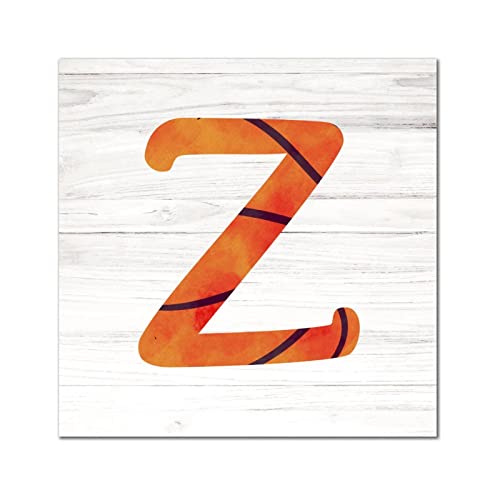 Décoration murale lettre en bois Z initiale basket pour salon et cuisine