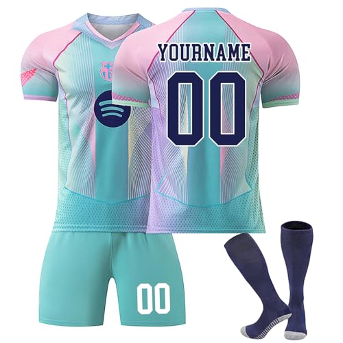 Maillots de Football personnalisés du FC.Barcelone, Maillots de Football pour Hommes et Enfants, vêtements de Sport, Votre numéro et Votre nom Peuvent y être...