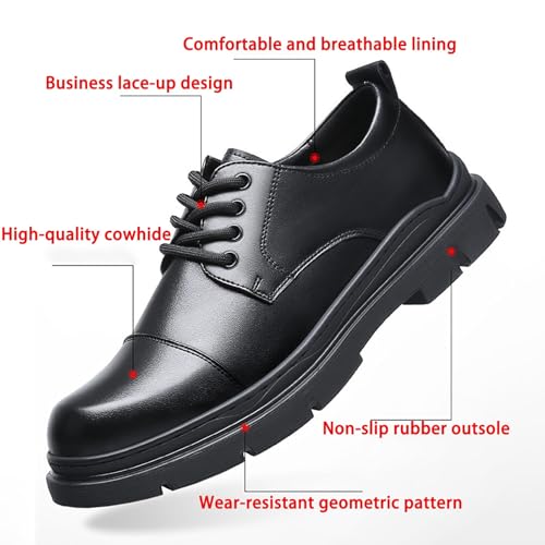 New Men's Leather Shoes Breathable Casual Business Tie-Up Rubber Outsole High-End Wedding Shoes2