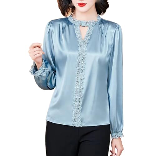 Chemise en soie femme col en V l'essence de la féminité vintage