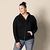 Amazon Essentials Women's Fleece Full-Zip Hoodie (Available in Plus Size), Black, XXL #5