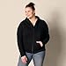 Amazon Essentials Women's Fleece Full-Zip Hoodie (Available in Plus Size), Black, Medium