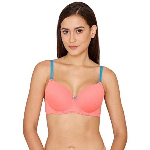 Image of Rosaline Padded Wired 3 /4th Coverage T-Shirt Bra - Georgia Peach