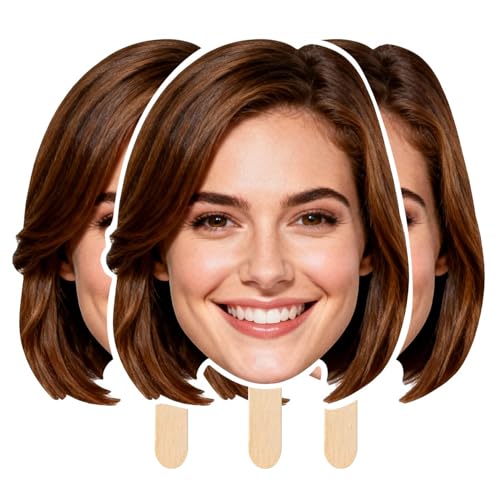 JKHFSAH Personalized Photo Cutout on a Stick - Custom Big Head Face Cutout from 6' to 12' for Birthdays, Parties, Graduations - Fun Decoration Gift (1-Piece)