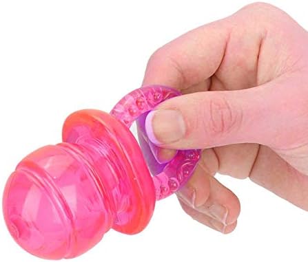 5PCS Pet Dog Chewing Toy, Pacifier Shaped Pet Dogs Teether Teething Sounding Interactive Chew Toy(Red)