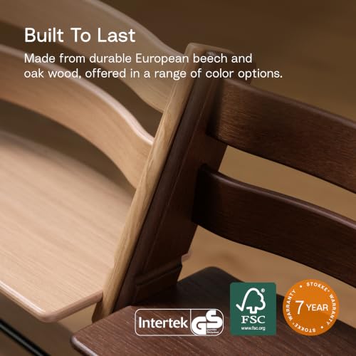Image of Stokke Tripp Trapp High Chair with Tray + Cushion, White with Nordic Grey