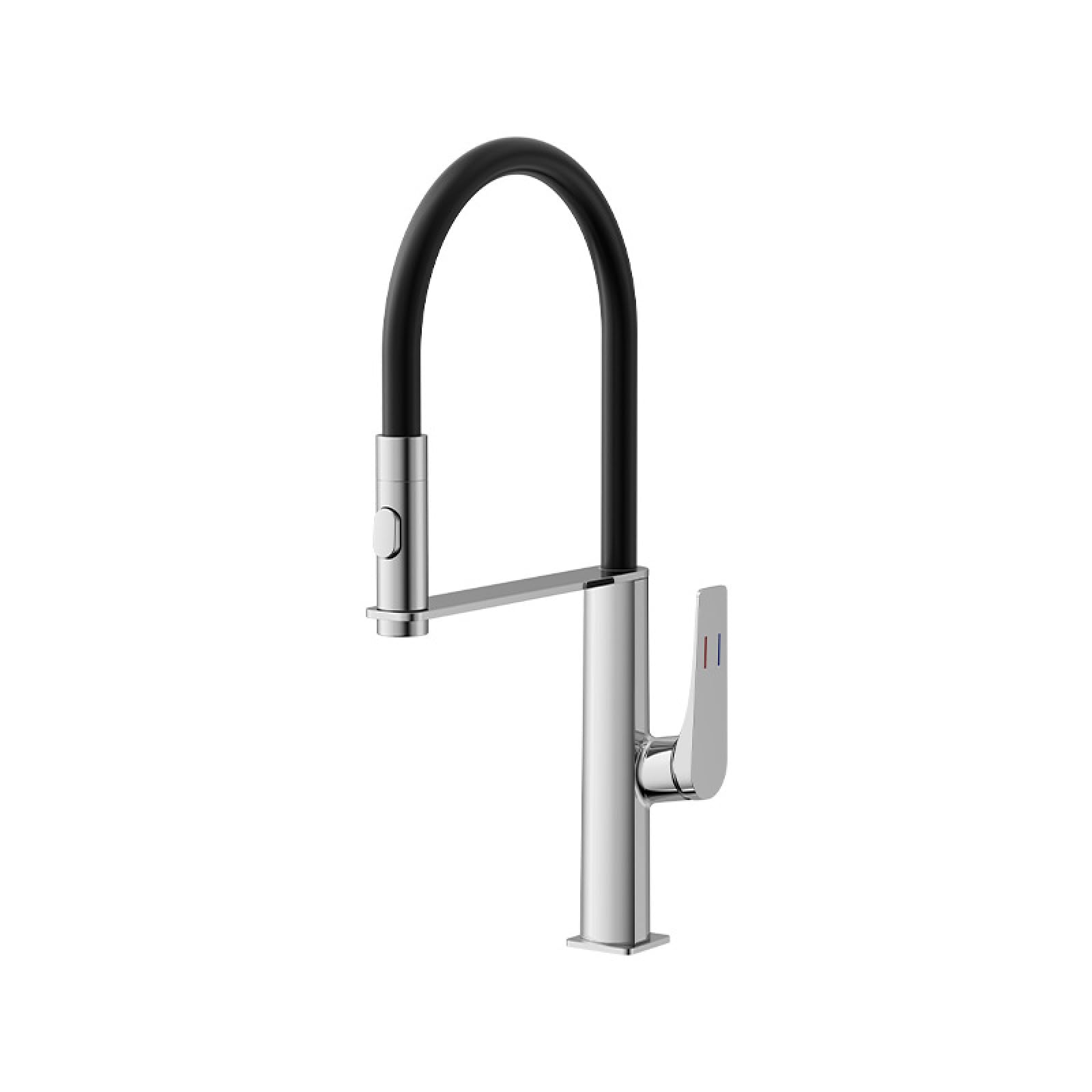 Fanjubei Chrome Plating The Kitchen All-Copper Rotating Hot And Cold Sink Faucet Is Large And Chrome-Plated