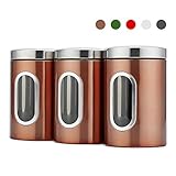 【Funktionell】- Satz von 3pcs ordentlich aussehender Aufbewahrungsbehälter für Lebensmittel. Sehr funktionell, um Lebensmittel trocken, frisch und sauber zu halten.Wiederverwendbare Aufbewahrungsbehälter.