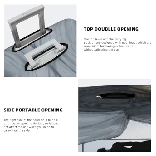 Black Dress Woman Standing By The Window Elastic Travel Luggage Covers Dustproof Scratch-Resistant Suitcase Protector Fit 22-24 Inch3