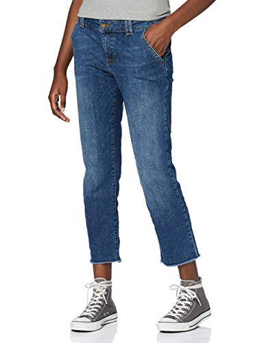 Jean évasé s.Oliver pour femme en denim bleu stretch