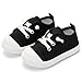 BACSAC Toddler Canvas Shoes for Boys Girls Slip On Little Kids Sneakers with Soft Sole Breathable Unisex Child Fashion Causal Running Shoes Black