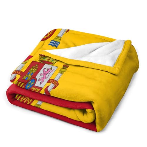 Couverture pelucheuse drapeau Espagne pour soirées cocooning et pique-nique