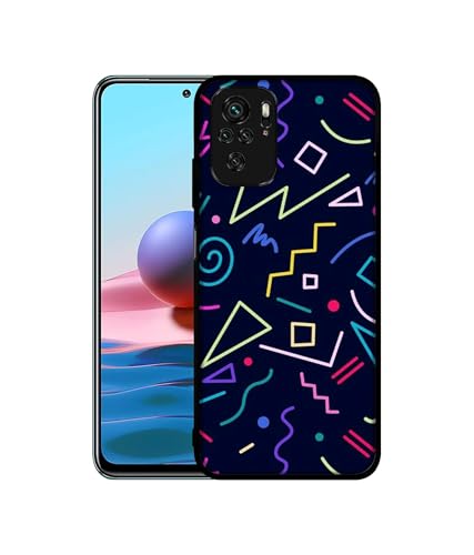 Image of Retro Abstract Design Premium 2D Printed Metal Back Case Cover for Mi Redmi Note 10 / Note 10S