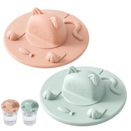 Silicone Tea Bag Holder and Squeezer, Tea Bag Holder for Mug, Reusable Silicone Tea Infuser, Practical Kitchen Gadget for Hot and Cold Beverages, Easy to Clean and Store, Set of 2 in Green and Pink