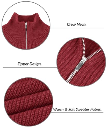 Image of TIYOMI Women Plus Size Tops Long Sleeves Mock Neck Sweaters Knit Pullover Sweater Adjustable Zipper Fall Autumn Winter Shirt