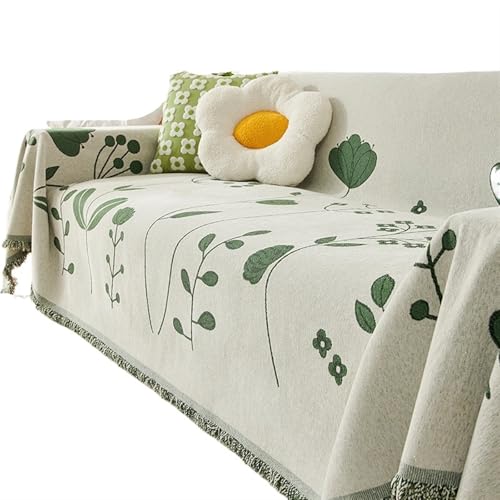 Funda de sofá de chenilla lavable con tejido reversible multiusos de 180x320 cm 2