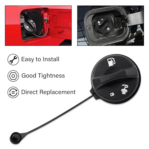 Image of Gas Cap, Fuel Tank Cap Compatible with Chevy GMC Buick Cadillac - Blazer Camaro Cavalier Malibu S10 LeSabre Park Avenue DeVille Jimmy Sonoma, Replaces Gas Cap #GT261, 19207873
