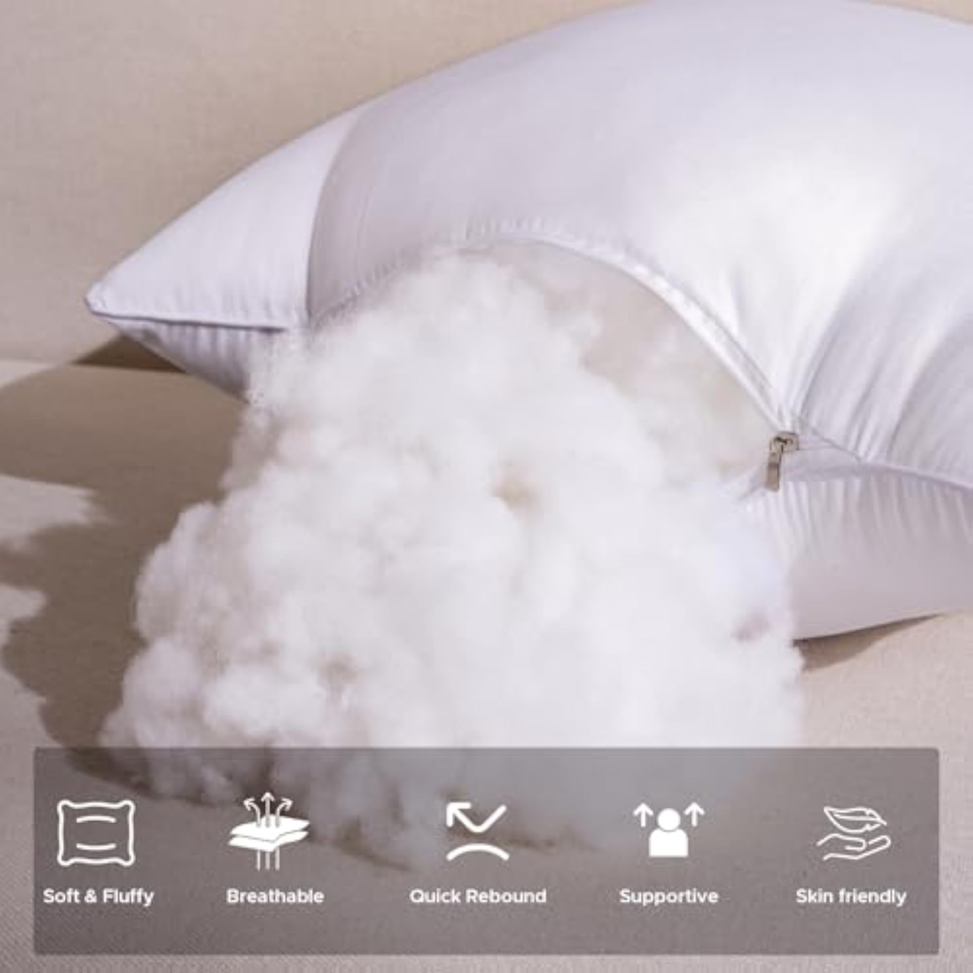 Throw Pillow Inserts, Pack of 2, Waterproof