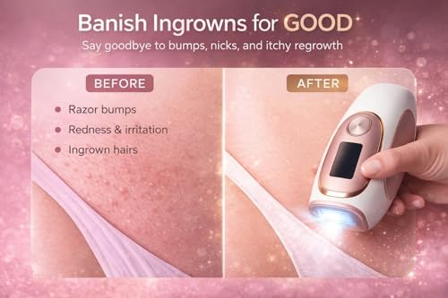 IPL Hair Removal Device for Women & Men – Long-Lasting Hair Reduction, Painless At-Home IPL for Legs, Arms, Underarms, Bikini Line & Face – Unlimited Flashes, Gentle & Safe Hair Removal System - Image 5