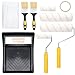 Produktbild Malerset 11 teiliges mit Farbroller Wandfarbe, Malerrolle Klein, Malerpinsel, Pinsel, Farbwanne, Abdeckfolie, Kreppband, Steckbügel-Malerset Streichen