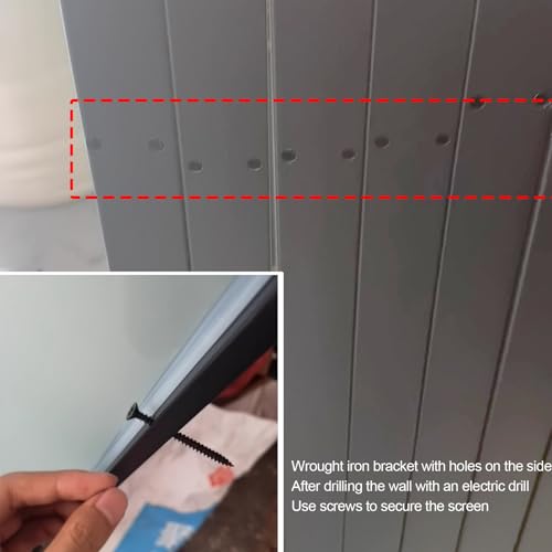 Pannello divisorio per orinatoi da parete da uomo per bagni pubblici 40x80 cm nero separatore stallo per bagno scolastico e servizi igienici commerciali