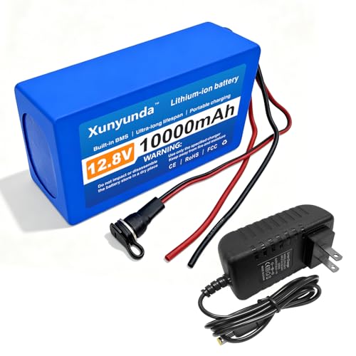 Xunyunda 12V 10Ah Battery for Solar, Power Wheels, Fish Finder, Camping, Marine, Off-Grid Use
