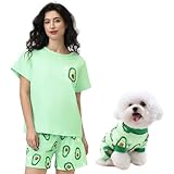 XPUDAC Matching Dog and Owner Clothes Dog Pajamas for Small Medium Dogs Stretchable Pet Onesies, Owner and Doggie Pjs are Sold Separately, L