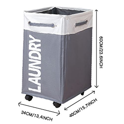 Vuile kleding Wasmand Opvouwbare opbergmand met wiel for kantoor Waterdichte Oxford Badkamer Wasserij Hempel (Color… - Image 7