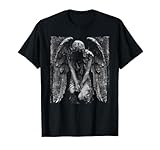 Gothic Angel Fallen Statue Dark Art Occult Demon Goth Horror T-Shirt