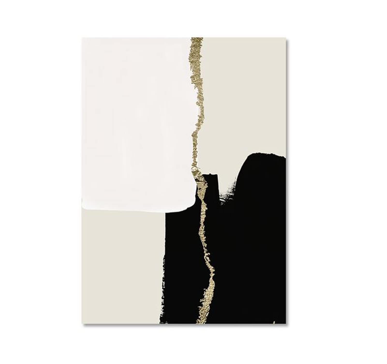 HEHGVCF Set di 3 poster su tela Moderni Minimalisti Beige Nero e Oro Immagini da Parete Geometriche Arte Astratta Stampa su Tela Decorazione da Parete Senza Cornice (50 x 70 cm, Geometrica)