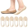 Caudblor Men Thin No Show Socks for Loafer, Invisible Low Cut Liners No See Non Slip Sock 6 Pairs