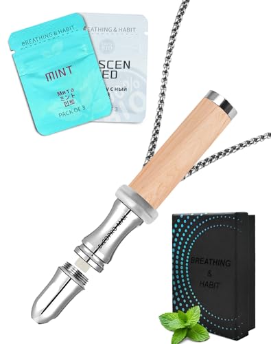 ePicsoa Smoking cessation aid chain + 7 nicotine-free filters, smoking cessation tubes with breathing resistance (maple)