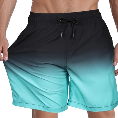 Mens Swim Trunks with Compression Liner, 2 in 1 Quick-Dry 7" Inseam Swimming Trunks for Men2