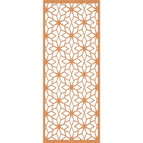 Image of 29 3 /8 inchW x 74 3 /8 inchH x 3 /8 inchT Lake Decorative Fretwork Wood Wall Panels, Cherry