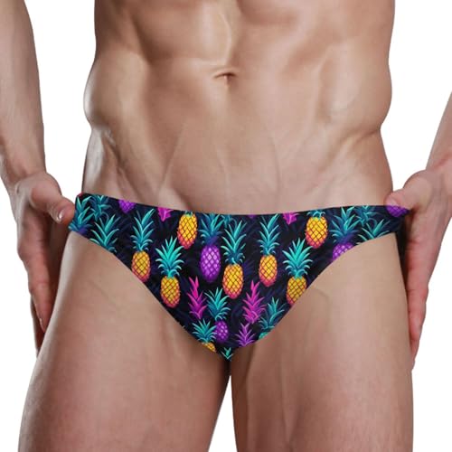 Pineapple Fruit Swim Briefs for Men Swimsuit Bikini Swimwear S B04010114