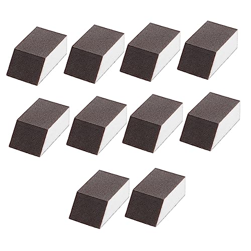 Cabilock 10pc Kitchen Sanding Sponge Dish Scrubber Sponge for Pan Stove Sander Sandpaper for Glasses Metal Sanding Blocks