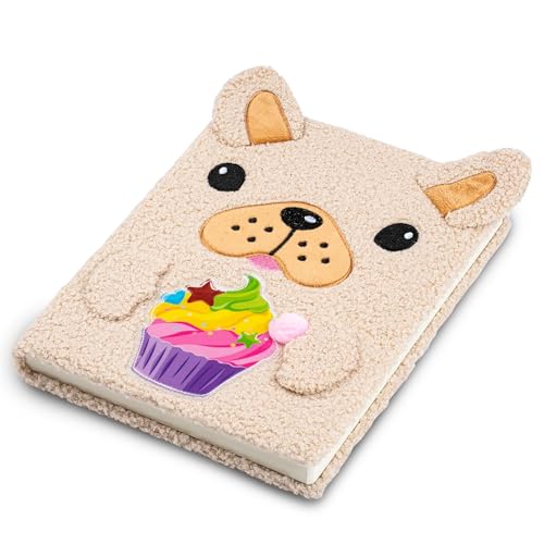 VOTUM Fuzzy Sketch Book - Personalisiertes Künstler-Skizzenbuch - Skizzieren, Zeichnen und Kreatives Kritzeln - Notizbuch und Skizzenbuch zum Zeichnen und Tagebuch (Hund)