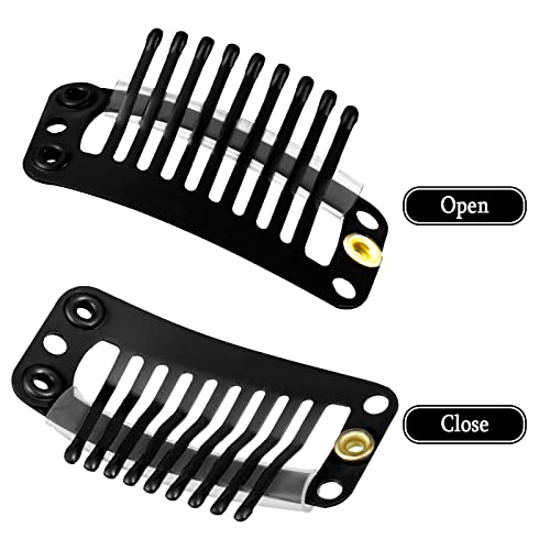 Willbond 30 Pieces 32 Mm 9-Teeth Hair Extension Clips Hair Extension Wigs Snap Clips Comb Small Snap Wig Accessories Clips For Women Hair Extensions Diy (Mixed Colors) #TOP3