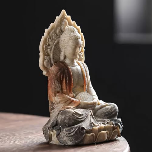 Estatua de Buda Shakyamuni en Resina Pintada a Mano miniatura 5